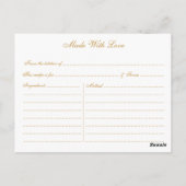 Vintage Confetti Brautparty Rezeptionskarten Postkarte (Rückseite)