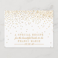Vintage Confetti Brautparty Rezeptionskarten