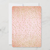 Vintage Confetti-Rosa-Hochzeit Einladung (Rückseite)