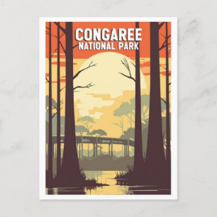 vintage Congaree Nationalpark South Carolina Postkarte