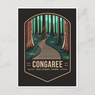 vintage Congaree Nationalpark South Carolina Postkarte