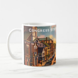 Vintage Congress Street, Portsmouth, NH Foto Kaffeetasse