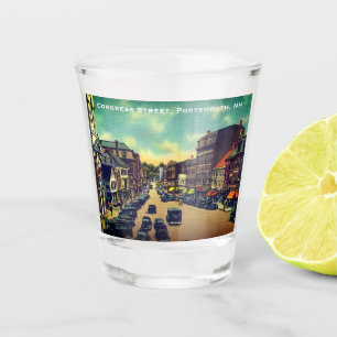 Vintage Congress Street, Portsmouth, NH Foto Schnapsglas