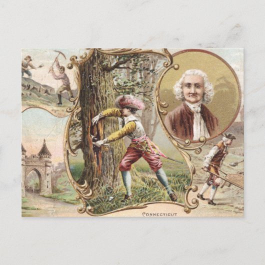 Vintage Connecticut Postkarte (Vorderseite)