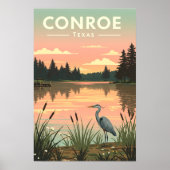 Vintage Conroe Texas Poster (Vorne)
