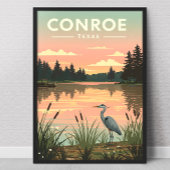 Vintage Conroe Texas Poster