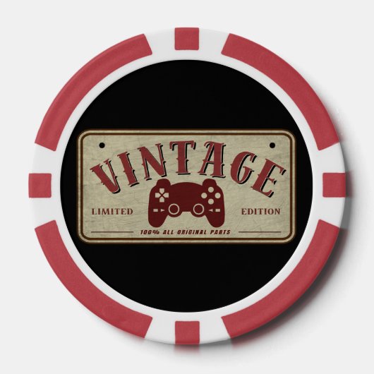 Vintage Controller Limitierte Edition Originalteil Pokerchips (Vorderseite)