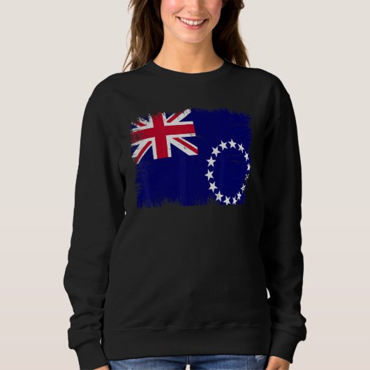 Vintage Cook Islands Flag Cook Island Independence Sweatshirt (Vorderseite)