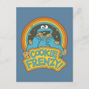 Vintage Cookie Monster Cookie Frenzy Postkarte