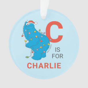 Vintage Cookie Monster Personalisierter Name & F Ornament