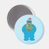 Vintage Cookie Monster Weihnachtskranz Magnet (Vorderseite/Rückseite)