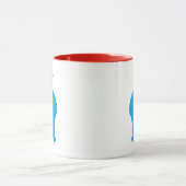 Vintage Cookie Monster Weihnachtskranz Tasse (Zentrum)