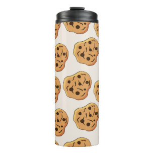 Vintage Cookies nahtlos. Handgezogene Krankheit Thermosbecher