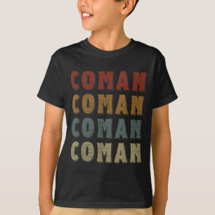 Vintage Coole Coman Name Lustig Liebe Herz Coman T-Shirt