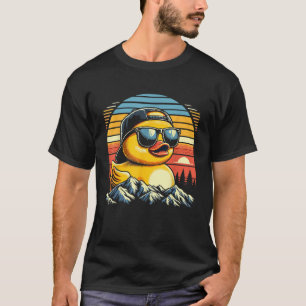 Vintage Coole Ente Mit Sonnenbrille Lustige Enten T-Shirt
