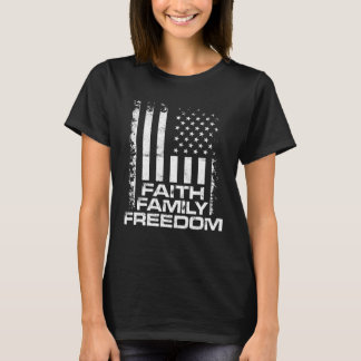 Vintage Coole Familie 4. Juli Freedom USA Amerika T-Shirt