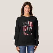 Vintage Coole Sloth Animal Retro US-amerikanische Sweatshirt (Vorne ganz)