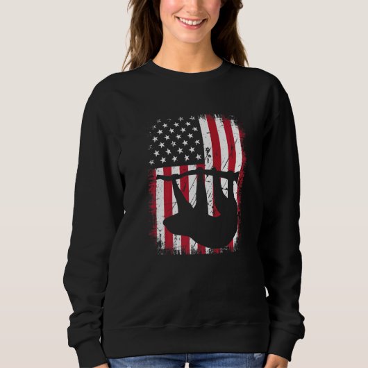 Vintage Coole Sloth Animal Retro US-amerikanische Sweatshirt (Vorderseite)