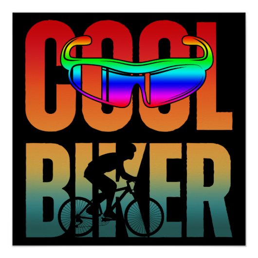 Vintage Cooler Biker Poster (Vorderseite)