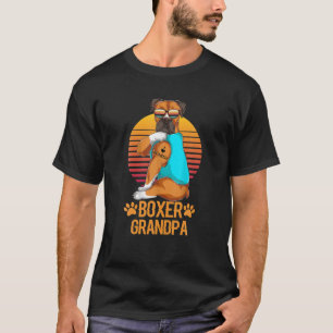 Vintage Cooler Boxer Opa trägt Sonnenbrille Hundel T-Shirt