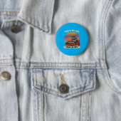 Vintage cooler Flusspferd lustiger Vatertag Tierli Button (Beispiel)