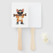 Vintage cooler französischer Bulldogge mit Knochen Fächer (Vorne und Hinten)