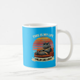 Vintage Cooler Nilpferd Lustiger Vatertag Tierlieb Kaffeetasse