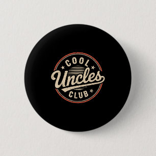 Vintage Cooler Onkel Club Lustiger Onkel Vatertag Button
