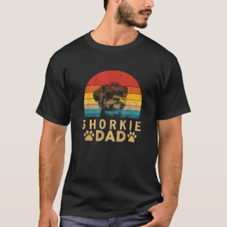 Vintage Cooler Shorkie-Vater-Hunde-Liebhaber Pfote T-Shirt