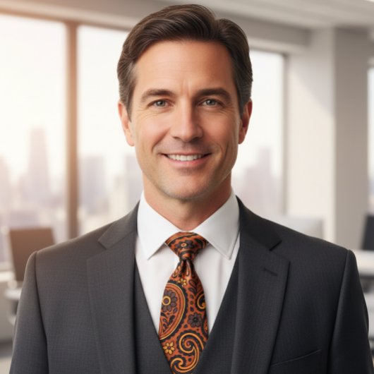 Vintage Copper Paisley Krawatte