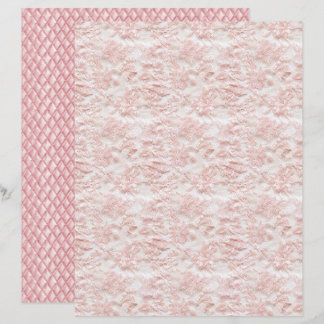 Vintage Coquette Blumen-Lack-Schabkunstpapier