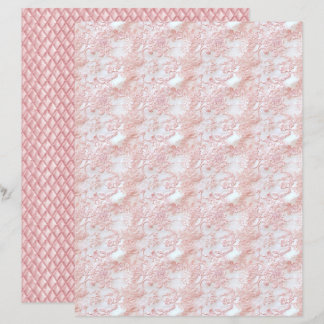 Vintage Coquette Blumenranken-Spitzen-Schabkunstpa