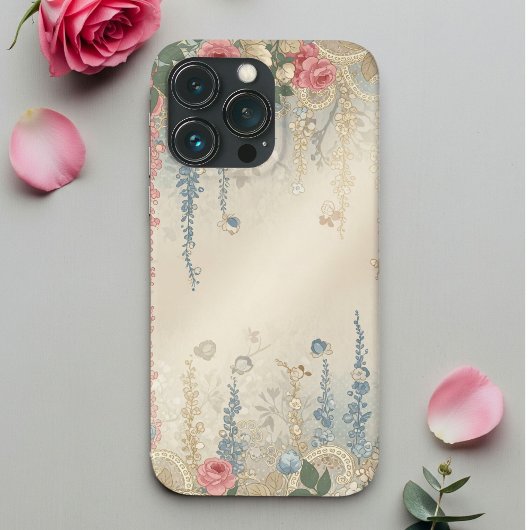 Vintage Coquette iPhone Case | Delicate Floral 