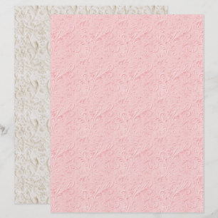 Vintage Coquette Rosa Textur Scrapbook Papier