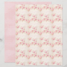 Vintage Coquette Rose Floral Scrapbook Paper