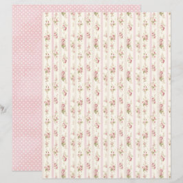 Vintage Coquette Rose Floral Scrapbook Paper