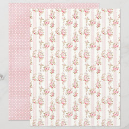 Vintage Coquette Rose Floral Scrapbook Paper