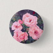 Vintage coral rose bouquet button (Vorderseite)