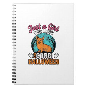 Vintage Corgi Halloween Mädchen Hundeliebhaber-Shi Notizblock