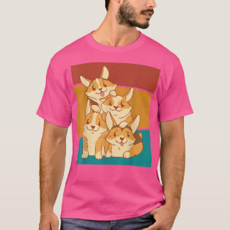 Vintage Corgi-Hundehaufen T-Shirt