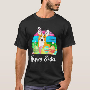 Vintage-Corgi-Kostüm süße Osterhasen-Eier T-Shirt