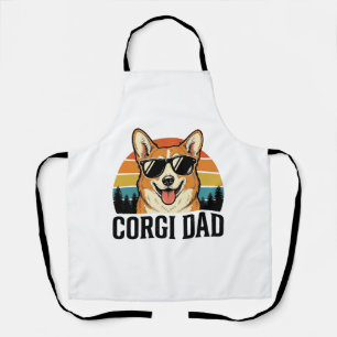 Vintage-Corgi-Vater-Gravur-Hunde-Liebhaber-Shirt-D Schürze