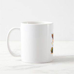 Vintage Corgi Volleyball Hund Vektor Illustration  Kaffeetasse