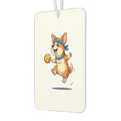 Vintage-Corgi-Volleyball-Illustration Süßer Hund A Autolufterfrischer (Links)