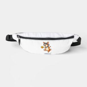 Vintage-Corgi-Volleyball-Illustration Süßer Hund A Bauchtasche