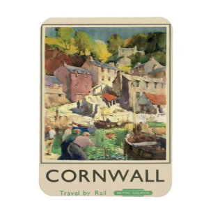 Vintage Cornwall-Reise durch Magnet