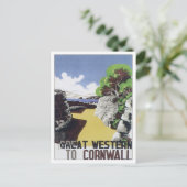 Vintage Cornwall Western Postkarte (Stehend Vorderseite)