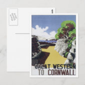 Vintage Cornwall Western Postkarte (Vorne/Hinten)