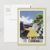 Vintage Cornwall Western Postkarte (Vorne/Hinten)