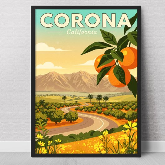 Vintage Corona California Poster